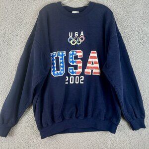 Vintage‎ USA 2002 Olympics Pullover Crewneck Sweatshirt Size XL Joy Athletic